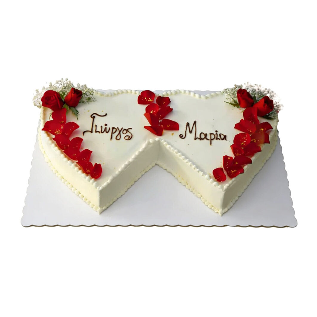 Κ84 Διπλή καρδιά με μπουμπούκια